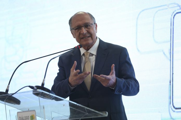 O candidatoGeraldo Alckmin durante evento Diálogos Eleitor